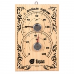 Термометр с гигрометром Банная станция для бани и сауны, 18х12х2,5 см