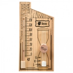 Термометр с песочными часами  для бани и сауны
