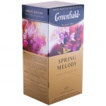 Чай Greenfield "Spring Melody", черный с ароматом мяты, чабреца, 25 фольг. пакетиков по 2г