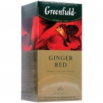 Чай Greenfield "Ginger Red", травяной, имбирь, шиповник, яблоко, гибискус, 25 фольг. пакетиков по 2г