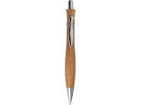 Ручка шариковая бамбуковая «Киото», светло-коричневый, бамбук/пластик/металл