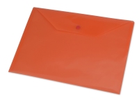 Папка-конверт А4, красный прозрачный, пластик