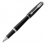 Ручка роллер Parker «Urban Core Muted Black Chrome Trim», черный матовый/серебристый, латунь, матовый черный лак, пластиковая зона захвата. отделка- хромированная нержавеющая сталь