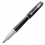 Ручка перьевая Parker Urban Premium F312 (1931613) Ebony Metal CT F перо сталь нержавеющая подар.кор.
