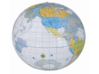 Мяч надувной пляжный «Globe», прозрачный/разноцветный, ПВХ