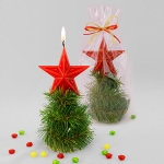 Новогодняя свеча "Звезда на елке"