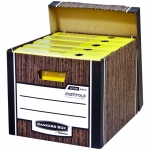 Короб архивный Fellowes "Bankers Box Woodgrain" 325*285*385, гофрокартон, сборка FastFold