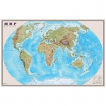 Карта "Мир" физическая DMB, 1:25млн., 1220*790мм, матовая ламинация