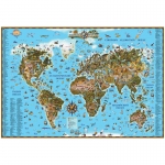 Карта мира для детей DMB, 1160*790мм, матовая ламинация