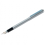 Ручка перьевая Berlingo "Silver Prestige" синяя, 0,8мм, корпус хром, пластик. футляр