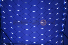 Гирлянда - сеть 2x1,5м, черный КАУЧУК, 288 LED Белые/Синие