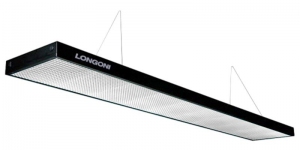 Лампа плоская люминесцентная «Longoni Compact» (черная, серебристый отражатель, 287х31х6см)