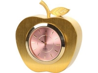 Часы настольные «Золотое яблоко», золотистый/розовый, металл