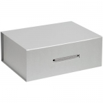 Коробка Selfmade, серебристая, 23x12,8x33,5 см; внутренние размеры: 22x11x31 см