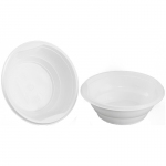 Тарелки одноразовые суповые Стиролпласт, стандарт, ПП, белые, 0,5л, 15см, уп. 50шт.