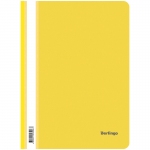 Папка-скоросшиватель пластик. Berlingo, А4, 180мкм, желтая с прозр. верхом, индив. ШК, 20 штук