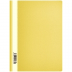 Папка-скоросшиватель пластик. OfficeSpace, А4, 120мкм, желтая с прозр. верхом, 20 штук