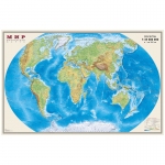 Карта "Мир" физическая DMB, 1:35млн., 900*580мм