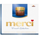 Набор шоколадных конфет Merci, ассорти из молочного шоколада, 250г, картонная коробка