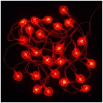 Электрогирлянда светодиодная "Сердце", 30 ламп, красный, 1 режим, 4,5м