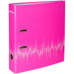 Папка-регистратор Berlingo "Neon", 70мм, ламинированная, неоновая розовая