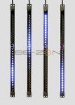 Сосулька светодиодная 50 см, 9,5V, двухсторонняя, 32х2 светодиодов, пластиковый корпус черного цвета, цвет светодиодов синий