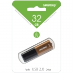 Память Smart Buy "X-Cut"  32GB, USB 2.0 Flash Drive, коричневый (металл.корпус)