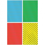 Картон цветной с тиснением A4, Апплика "Кружочки", 4л., в папке