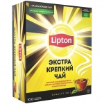 Чай Lipton "Экстра крепкий", черный, 100 пакетиков по 2,2г