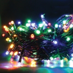 Электрогирлянда уличная светодиодная 180 ламп, многоцветный, 8 функций, 17,9м + 5м