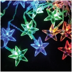 Электрогирлянда светодиодная "Звезды", 30 ламп, многоцветная, 5м