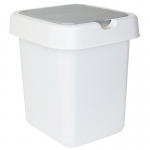 Ведро-контейнер для мусора (урна) Svip "Квадра", 14л, прямоугольное, пластик, белое