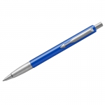Ручка шариковая Parker «Vector Standard K01 Blue CT», синий/серебристый, пластик. отделка- полированная нержавеющая сталь