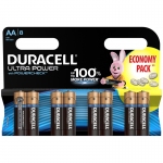 Батарейка Duracell UltraPower AA (LR06) алкалиновая, 8BL