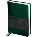 Ежедневник недатир. A6, 160л., кожзам, Berlingo "Vivella Prestige", зеленый