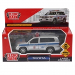 Машина игрушечная Технопарк "Toyota land cruiser полиция' 12,5см, открыв. двери, инерционная