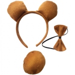 Карнавальный набор (ободок-уши Медежонок, хвост и галстук-бабочка), коричневый
