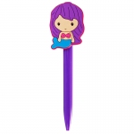 Ручка шариковая с большим фигурным клипом "Русалки", синяя, русалка