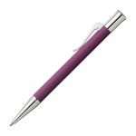 Ручка шариковая Graf von Faber-Castell "Guilloche Violet Blue" черная, поворотн., подар. уп.