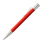 Ручка шариковая Graf von Faber-Castell "Guilloche India Red" черная, поворотн., подар. уп.