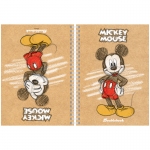 Тетрадь 80л., А5, клетка на гребне двойная Hatber "Disney. Микки Маус", твердая обложка