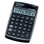 Калькулятор карманный Citizen CPC-112BKWB, 12 разрядный, двойное питание, 120*72*9, черный