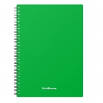 Тетрадь 60л., А5, клетка на гребне Erich Krause "Classic", зеленая пластиковая обложка