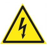 Знак информац. OfficeSpace "Опасность поражения электрическим током", треугольн., 200*200*200мм, ПВХ