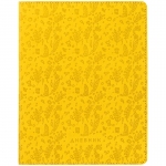 Дневник 1-11 кл. 48л. ЛАЙТ "Leaves pattern. Yellow", иск. кожа, ляссе, тиснение