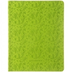 Дневник 1-11 кл. 48л. ЛАЙТ "Leaves pattern. Green", иск. кожа, ляссе, тиснение