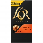 Кофе в капсулах  L'OR "Espresso Delizioso", капсула 5,2 г, 10 алюм. капсул, для машины Nespresso