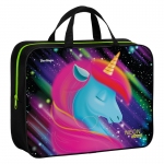 Папка-сумка с ручками 350*265*80 Berlingo "Neon Unicorn", А4, 1 отделение, текстиль, на молнии