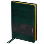 Ежедневник датированный 2021г., А5, 184л., кожзам, Berlingo "xGold", зол. срез, зелёный