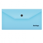 Папка-конверт на кнопке Berlingo "Instinct", C6, 180мкм, аквамарин
